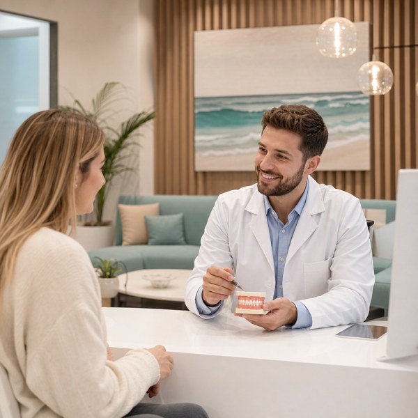 Dr. Domatov dental clinic website on WPIX AI